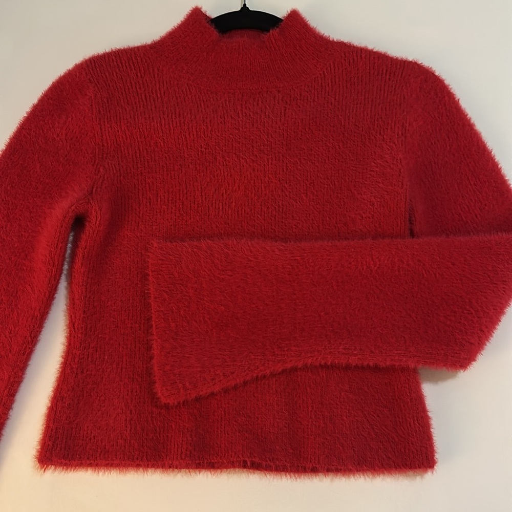 NWOT Sincerely Jules Red Fuzzy Turtleneck Sweater Size S - Picture 6 of 13